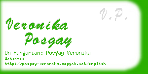 veronika posgay business card